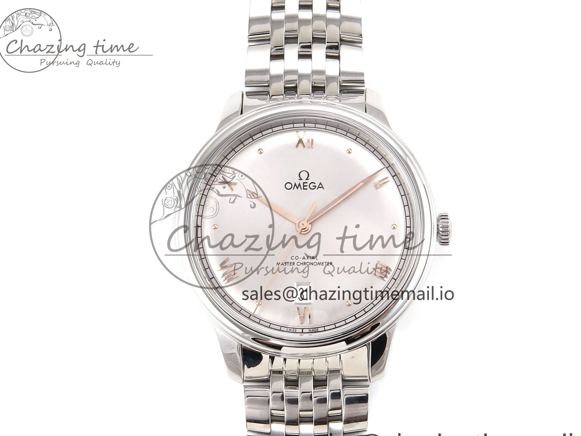 0104 De Ville Prestige SS VSF 1:1 Best Edition Gray Dial on SS Bracelet A OdorResistant 7702